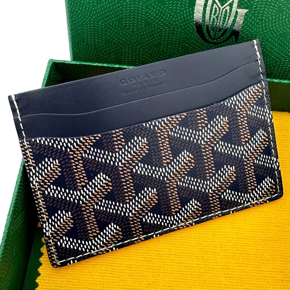 NWT Goyard Saint-Sulpice Card Wallet - Navy Blue